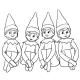 Elf coloring book pages