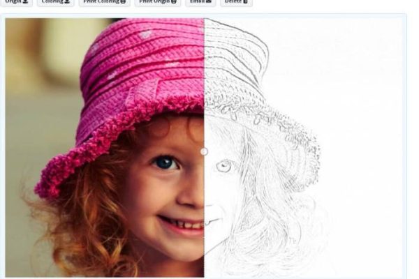 Turn pictures into coloring book