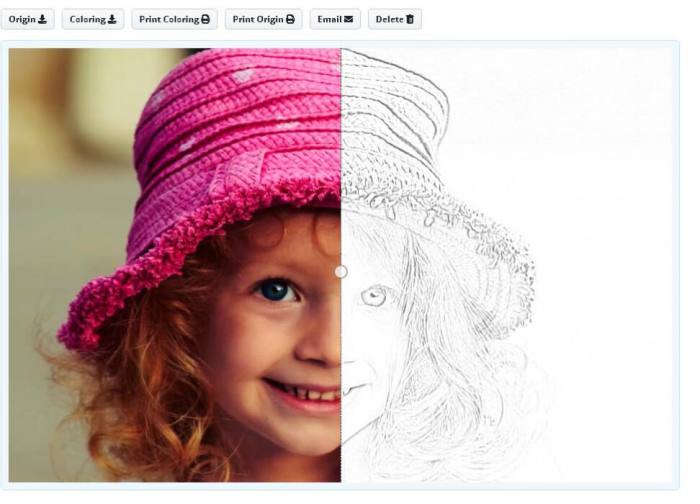 Turn pictures into coloring book